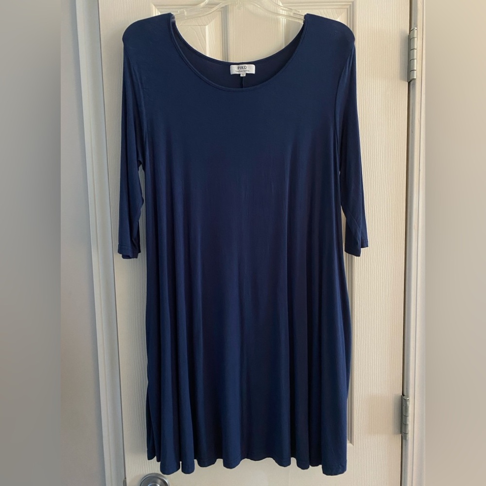 Women’s Piko Navy Blue Long Sleeved Dress